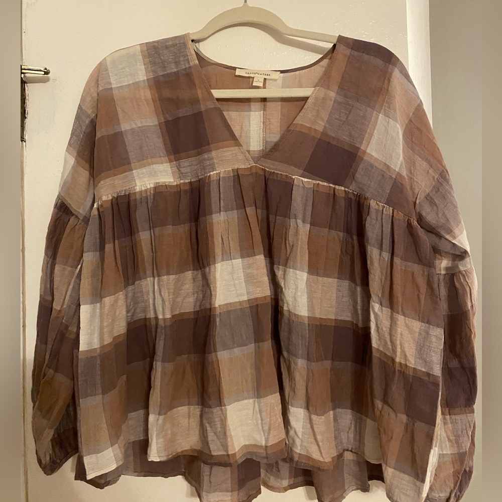 plaid blouse